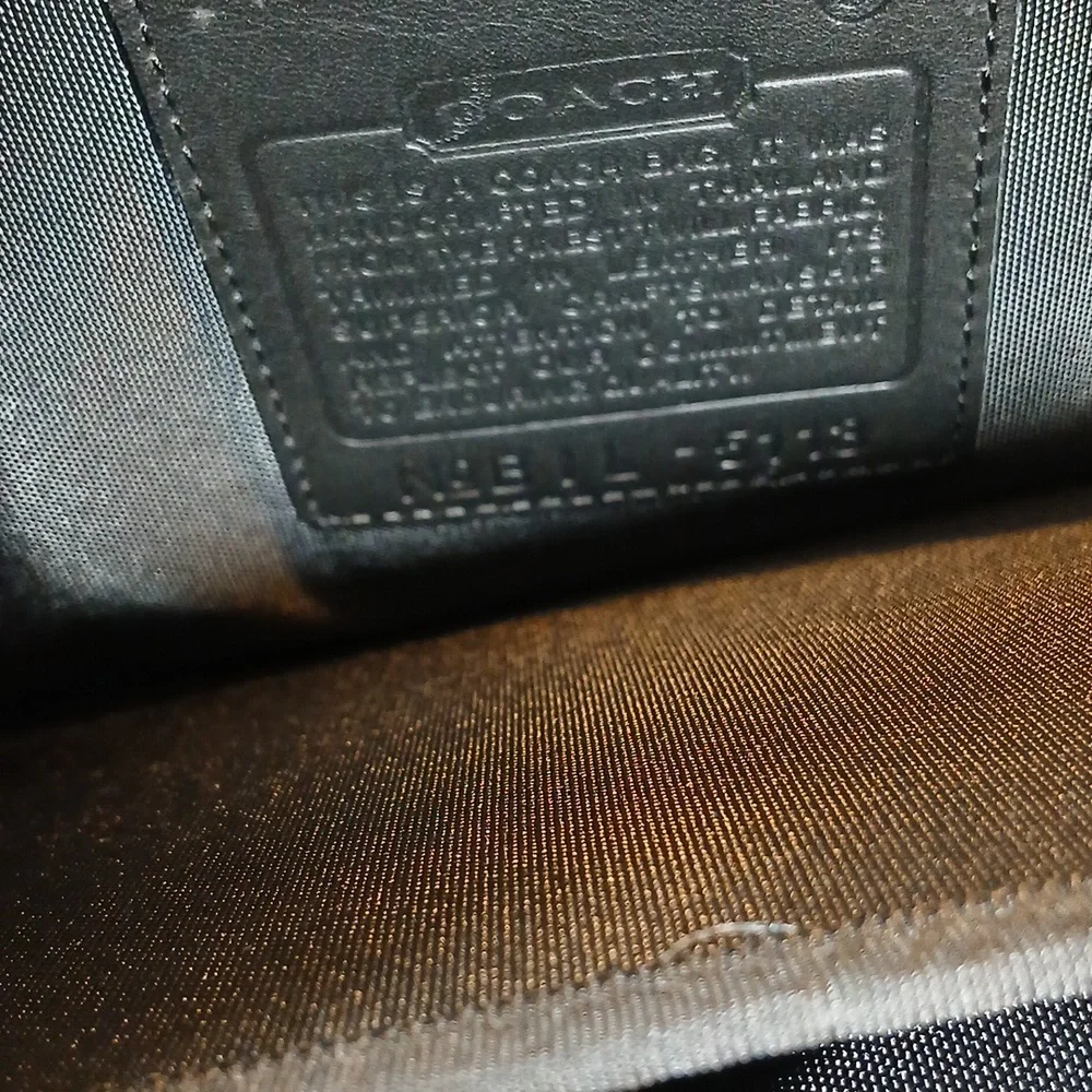 Coach Vintage Classic Leather/Nylon Black Leather Men's Bag